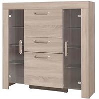 Vitrine Cezar 130cm Eiche Sonoma