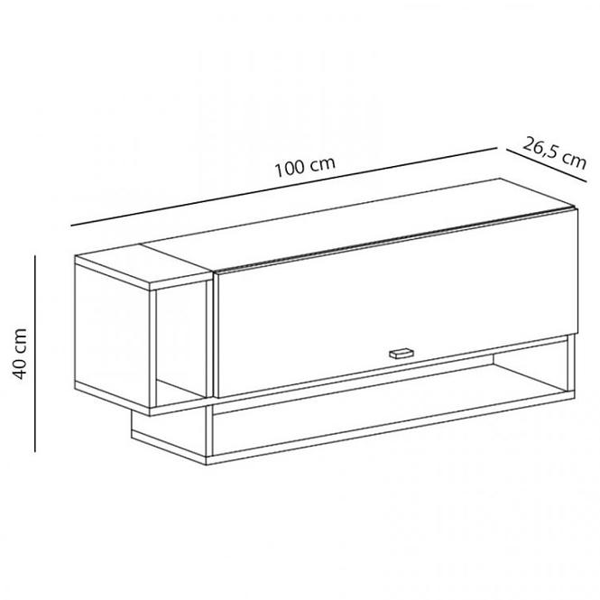 Hängeschränke Mobi 100cm Weiß/Gelb