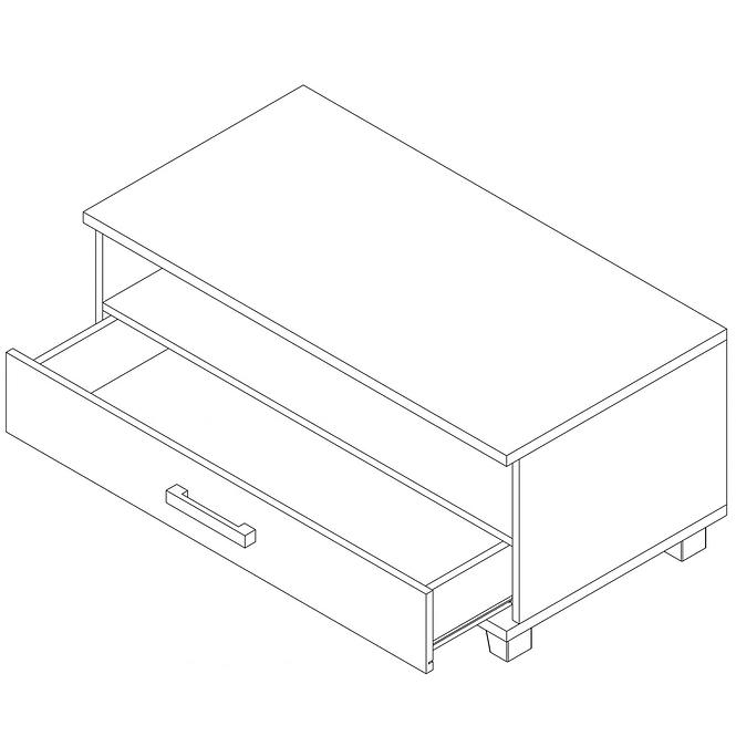 Tv Tisch Maximus 100cm Weiß