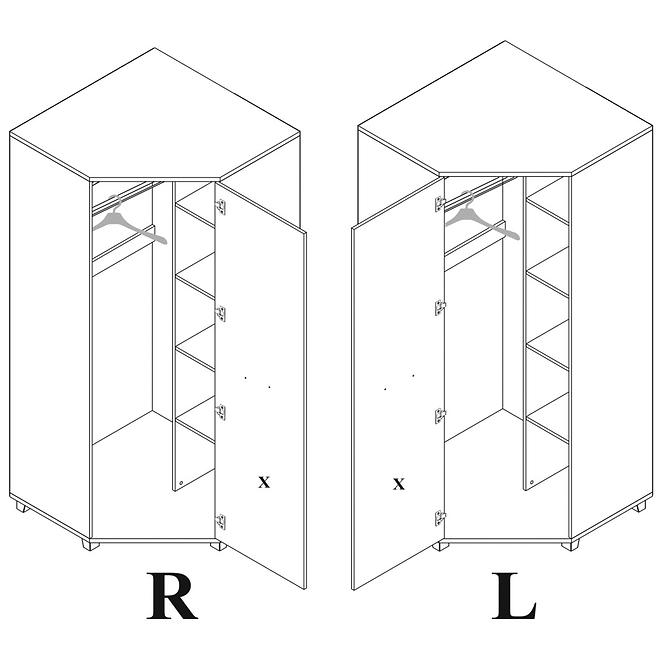 Schrank Maximus 90cm Weiß