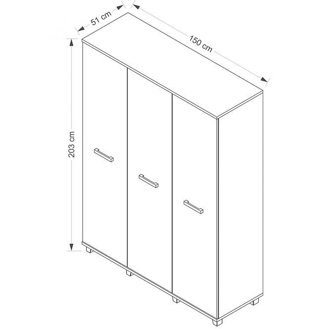 Schrank Maximus 150cm Venge