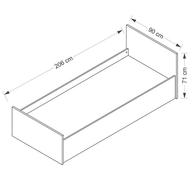 Bett Maximus 90cm Venge