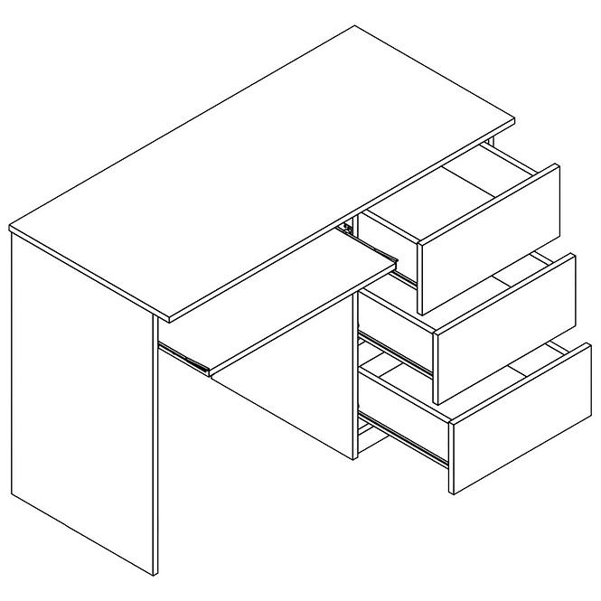 Schreibtisch Cosmo 110cm Weiß