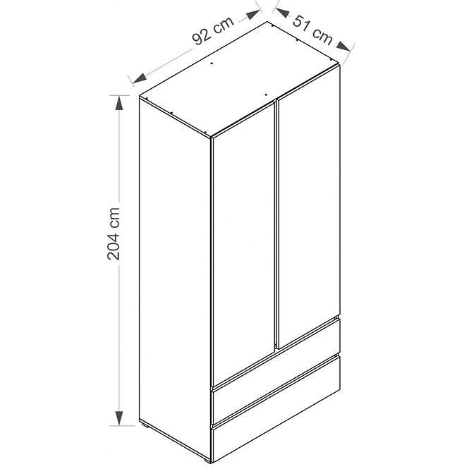 Schrank Cosmo 92cm Eiche Riviera