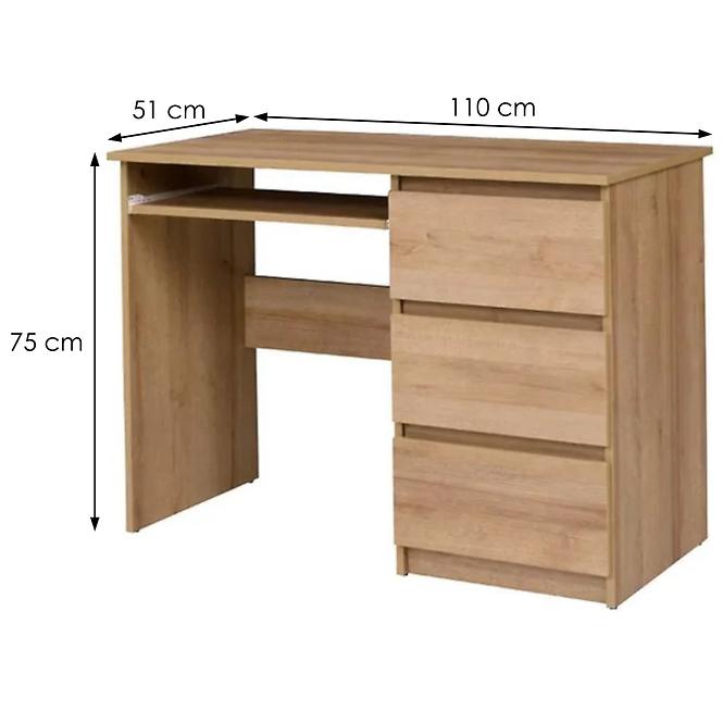 Schreibtisch Cosmo 110cm Eiche Riviera