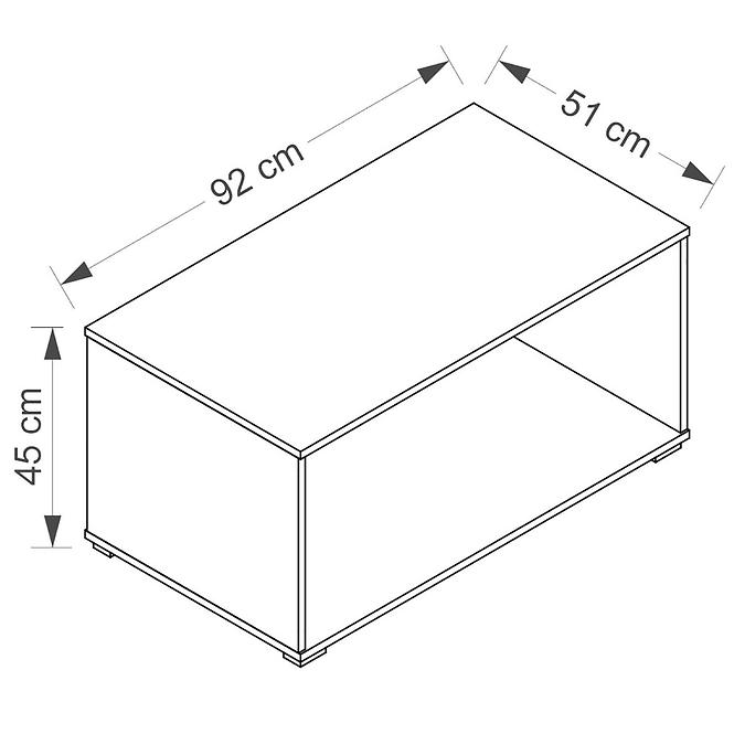 Couchtisch Cosmo 92cm Eiche Riviera