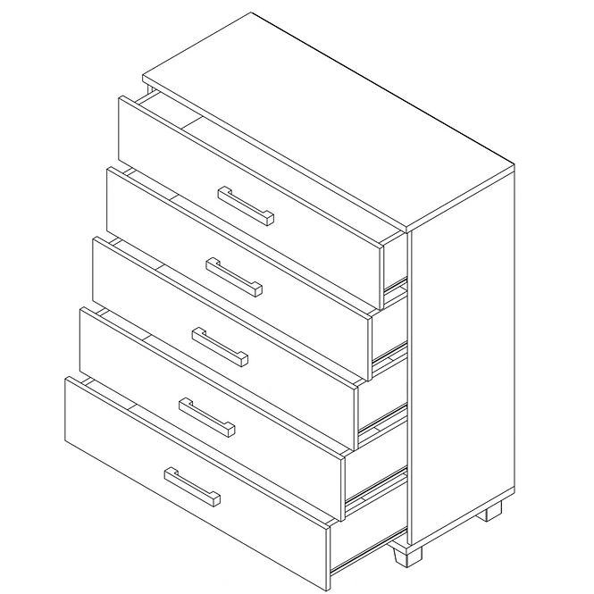 Kommode Mit Schubladen Maximus 100cm