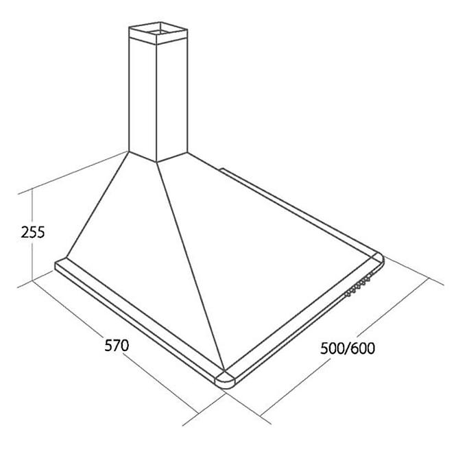 Dunstabzugshaube WK-5 Elegant mini turbo 60cm weiß