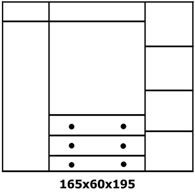 Schrank 165cm Kiefer