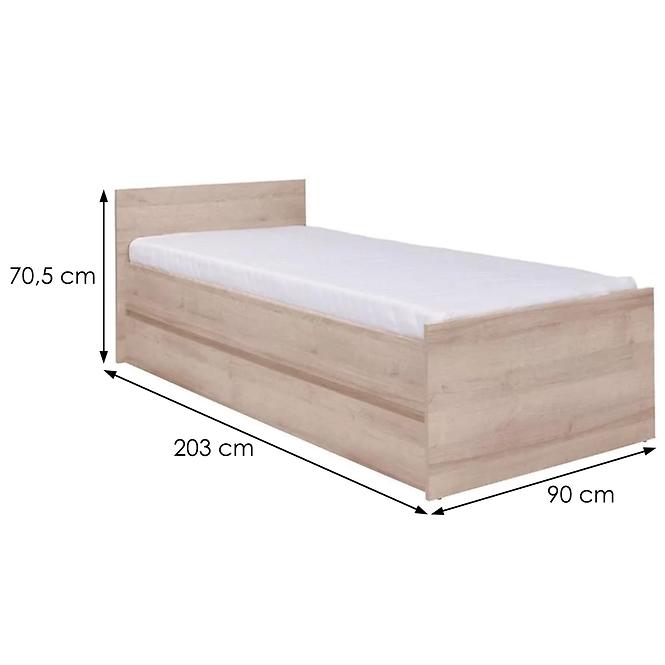 Bett Cosmo 90cm Eiche Sonoma