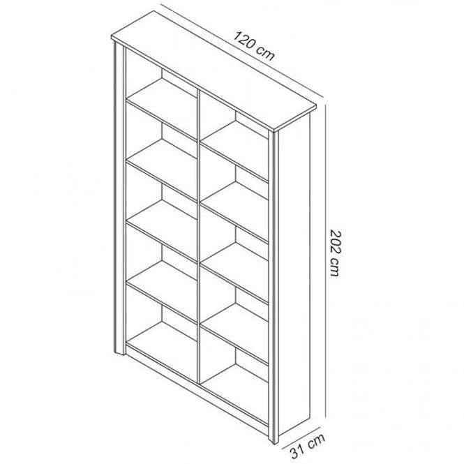 Regal Finezja 120cm Eiche Sonoma Schokolade