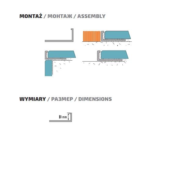 Winkel-Abschlussprofil Aluminium Anoda Gold 10/250