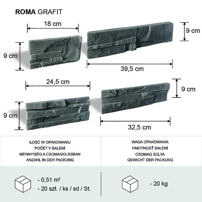 Stein Roma grafit Pack.=0,51m2