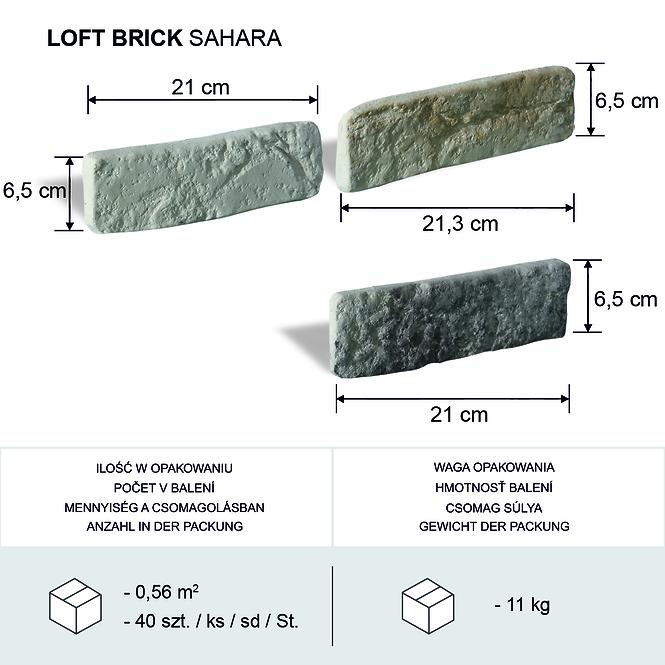 Stein Loft Brick sahara Pack.=0,56m2