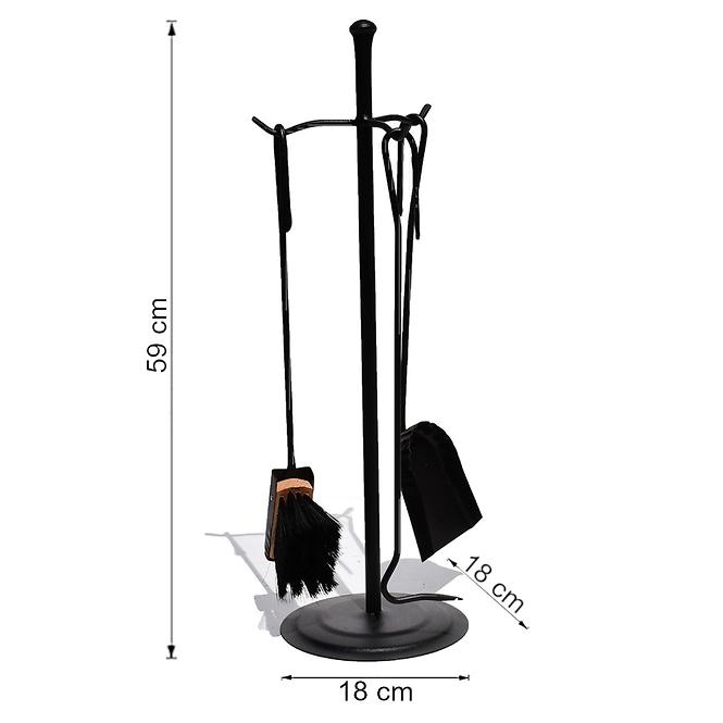 Kaminbesteck Z-19A Schwarz