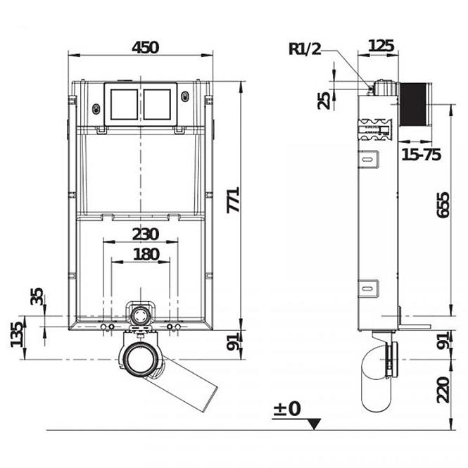 Montageelement WC Jika basic 8.9565.1.000.000.1