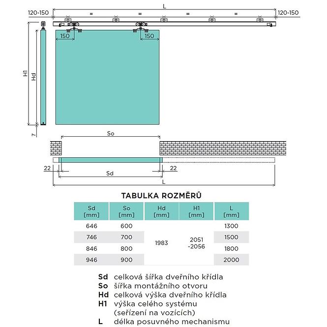 Schiebetür Standard 01 60R Eiche silber