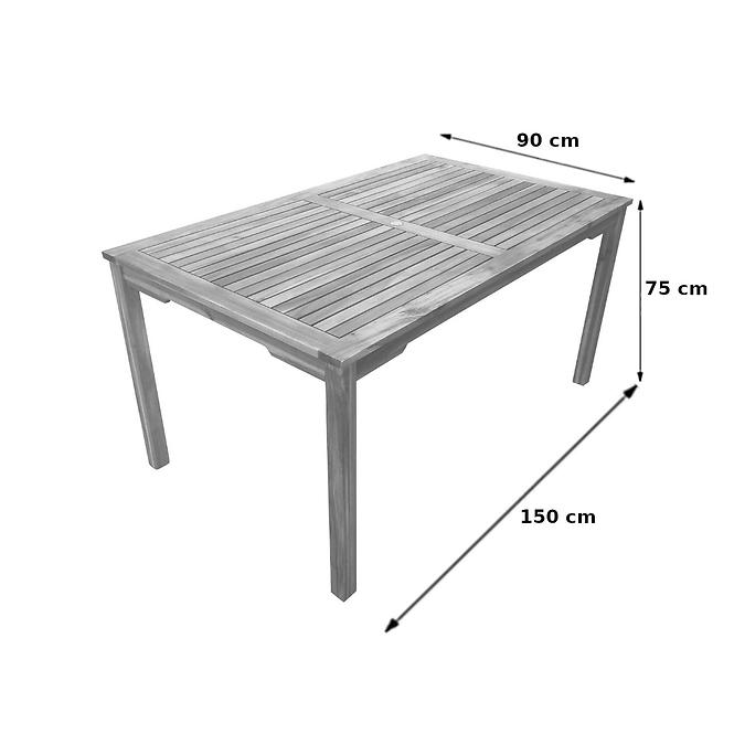 Gartentisch 150x90x75cm