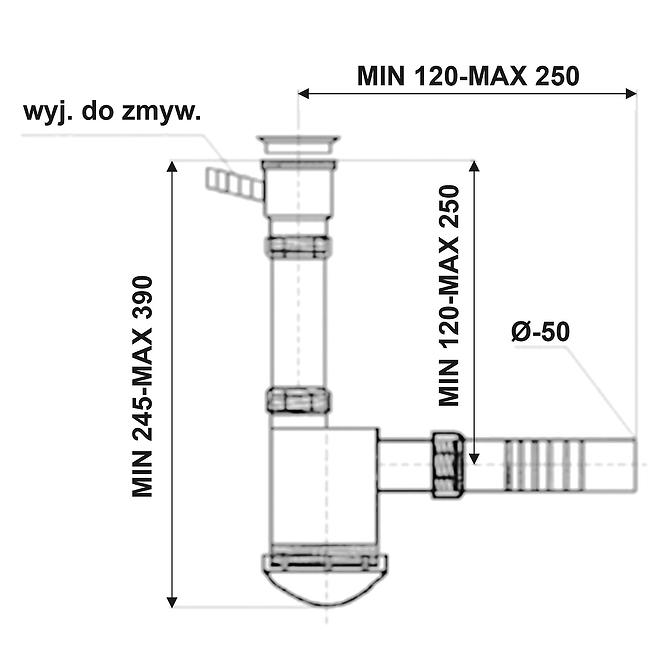 Spültischsiphon SYF 031