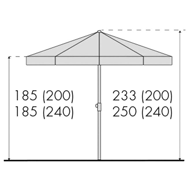 Garten Sonnenschirm MEXICO 200cm terrakotta