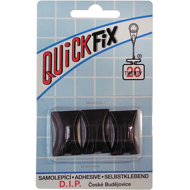 Quickfix Haken selbstklebend Typ 4 - 3st.. - schwarz