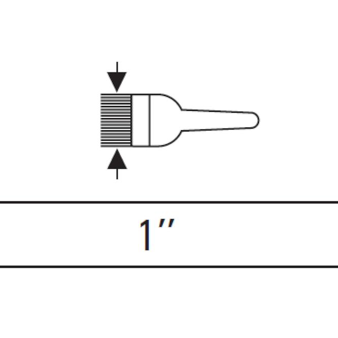 Flacher Pinsel für Emulsion 1˝