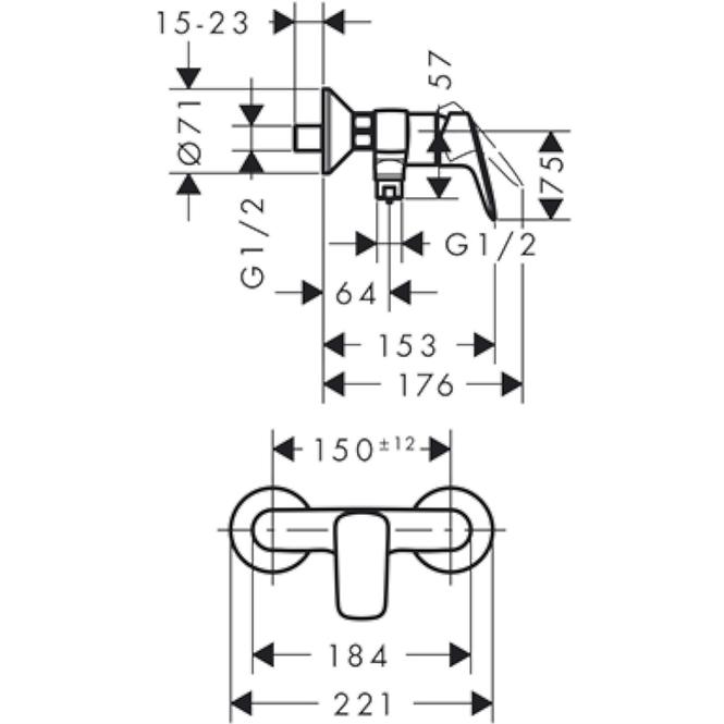 Duscharmatur Mycube 71261000