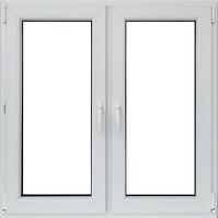 Zweiflügeliges Dreh-Kipp-Fenster 116,5x113,5cm weiß/Eiche golden