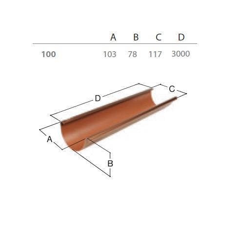 Abtropfrinne Rg 100 3 M