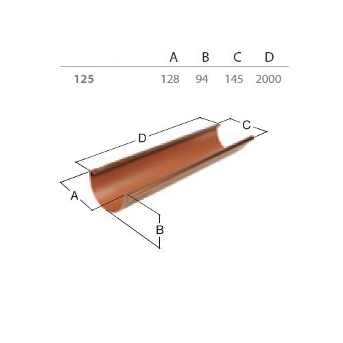 Abtropfrinne Rg 125 2 M Anthrazit