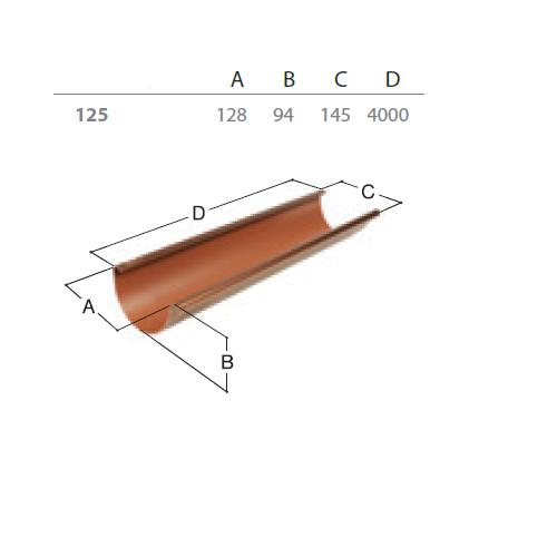 Abtropfrinne Rg 125 4 M Anthrazit