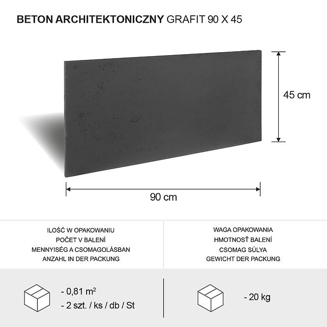 Architekturbeton 90x45x1,5/graphit