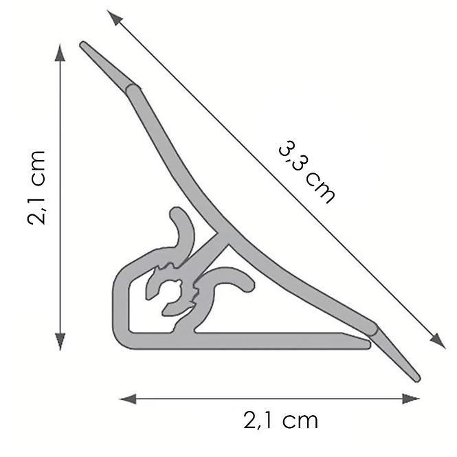 Leiste für Küchenplatte 3m 20x20 – Weiß Lws-011