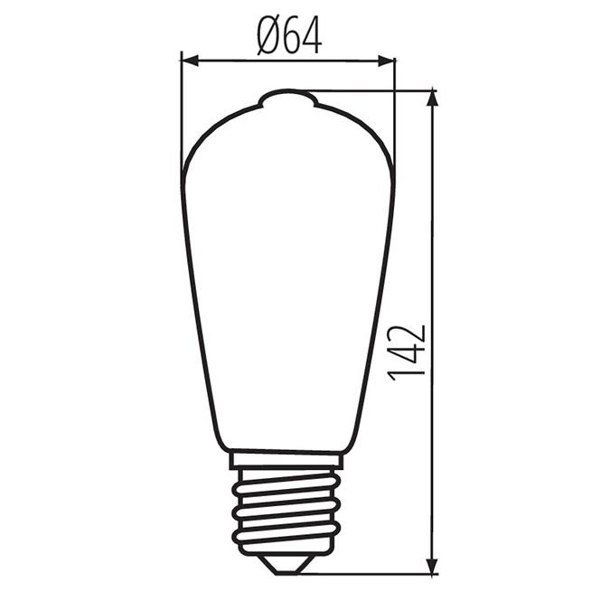 59BZ ŻARÓWKA LED 4W E27 GOLD DECOR FILAMENT ST64 1600K