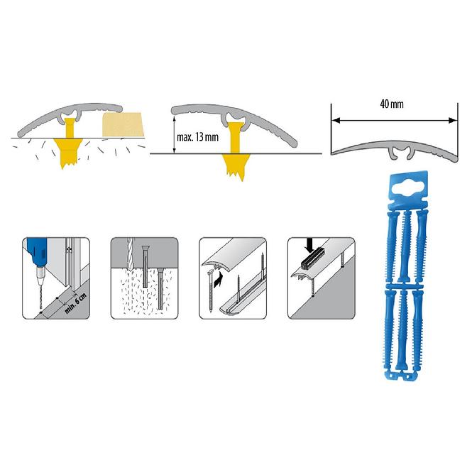 Übergangsprofil LW 40 PCV 0,9 Landeiche