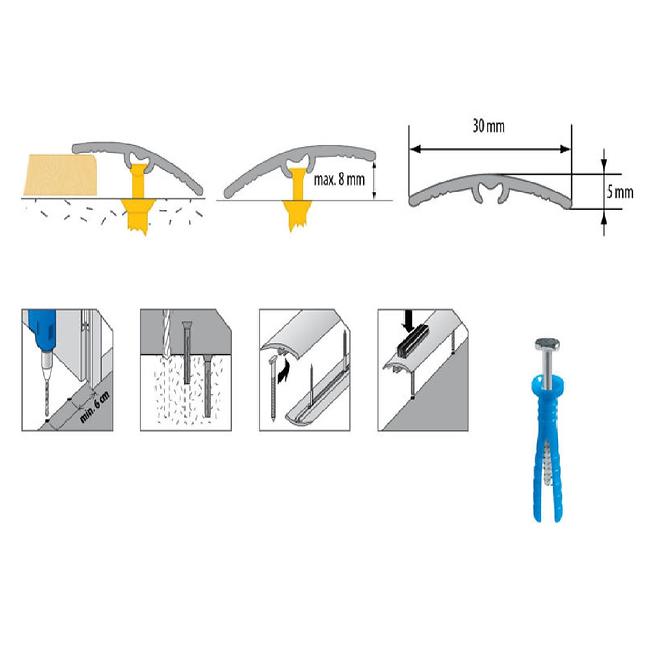 Übergangsprofil LW 40 0,9 Buche