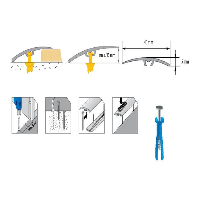 Übergangsprofil LW 40 1,8 Buche