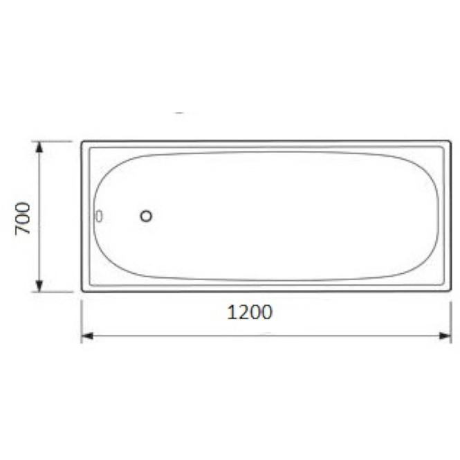 Badewanne Riga 120/70