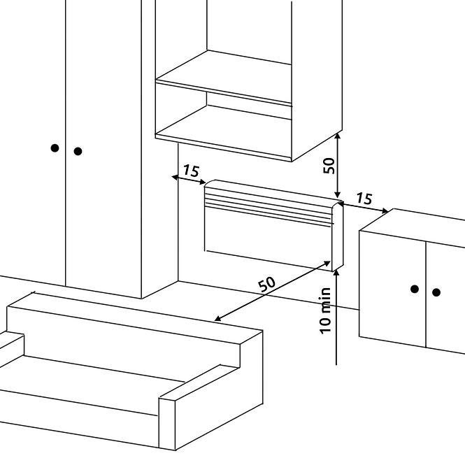 Konvektoror elektrische Heizung T17 -500 W - IP24