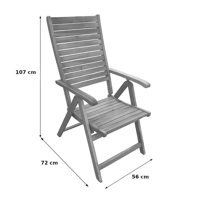 Gartenmöbel Set aus Holz + 6 Liegestühle