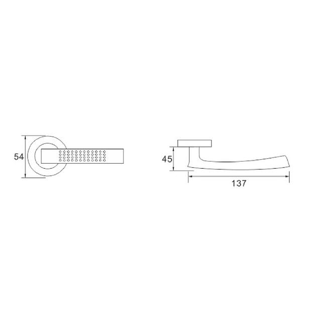 Türgriff Spot Rosette rund E3 Nickel/Satin