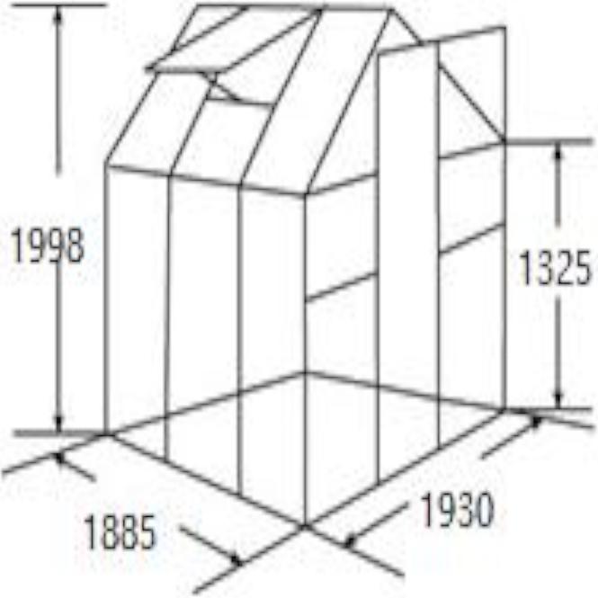 87SX SKLENÍK 1.93M X 1.885M