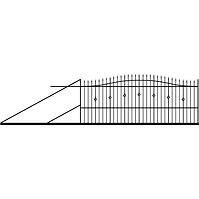 Schiebetor Marika links 4m/1,3-1,5 m