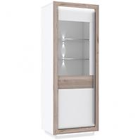 Vitrine Canne 73cm Eiche Nealson/Weiß, Links