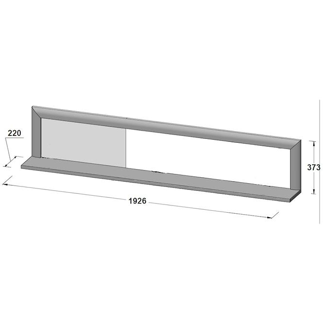 Regal Canne 193cm Eiche Nealson/Weiß