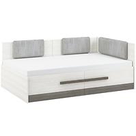 Bett Blanco 130cm Schnee Kiefer/New Grey