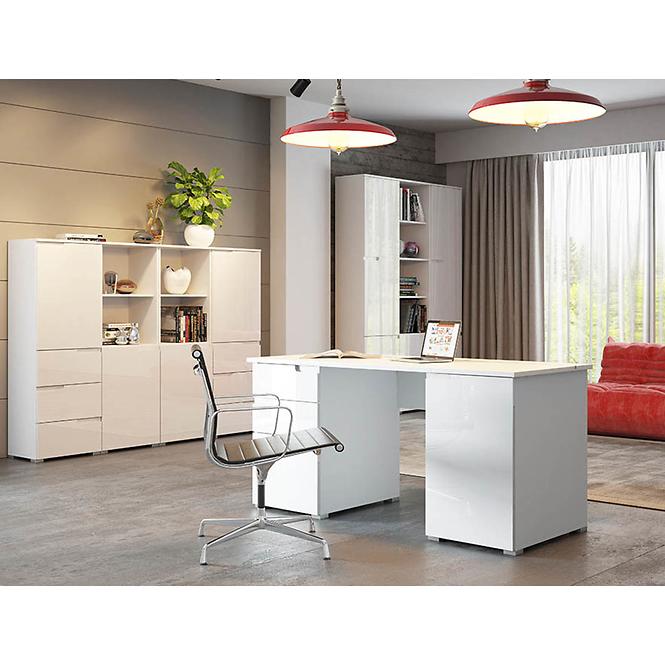 Schrank Selene 50cm Weiß Matte/Glänzend