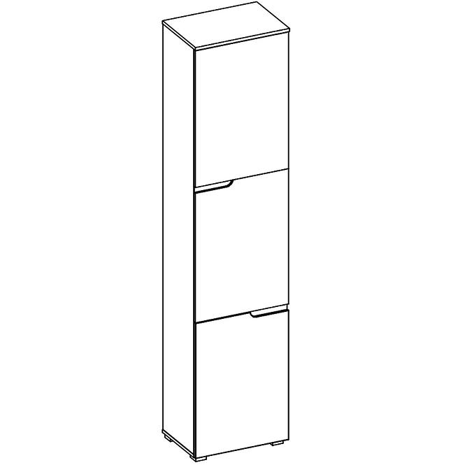 Schrank Selene 50cm Weiß Matte/Glänzendweiß