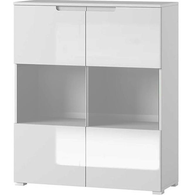 Vitrine Selene 100cm Weiß Matte/Glänzend