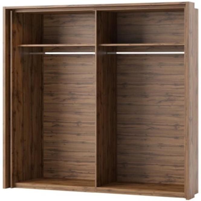 Schrank Livorno 215cm Eiche Wotan/Weiß